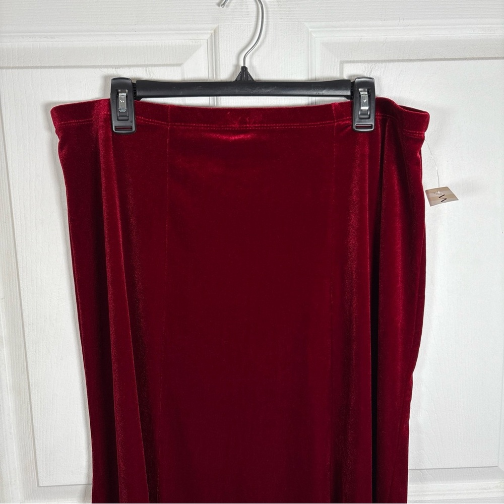 NWT White Stag Velvet Maxi Skirt Women’s XL Red Grunge Dark Romantic Whimsygoth - Picture 3 of 12
